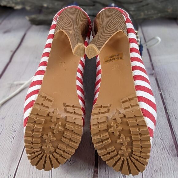NWOT - AMI Clubwear Patriotic Stars & Stripes Stiletto Platform Booties - Picture 7 of 15